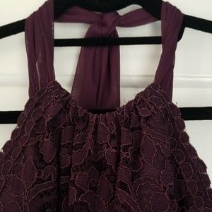 Plum Halter Bridesmaid's Dress Size 10